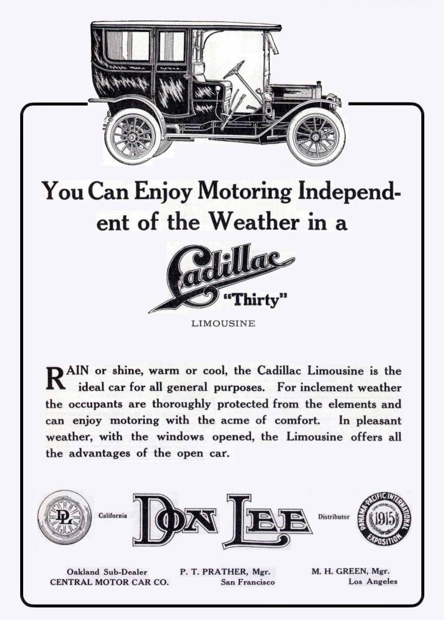 1911 Cadillac Auto Advertising